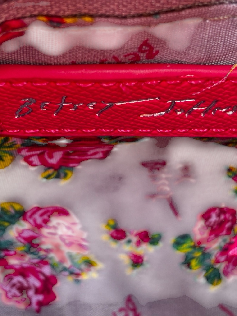 Betsey Johnson Hot Pink Floral Tote - Picture 5 of 15